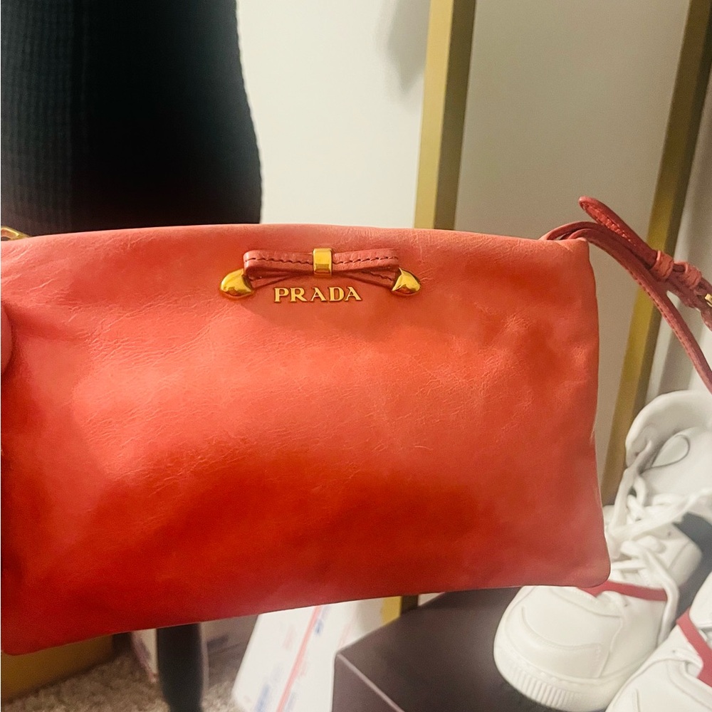 Prada Red Leather Women's rest let bag